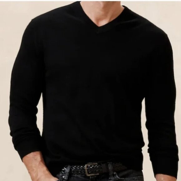 Banana Republic Merino V-Neck Navy Sweater, XXL - Picture 8 of 8